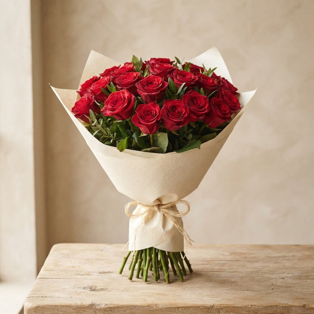 Classic rose bouquet ready for same-day gifting